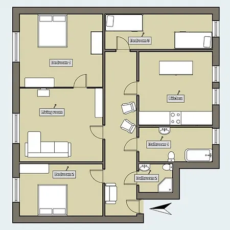 4-room In The Heart Of Apartment Chemnitz